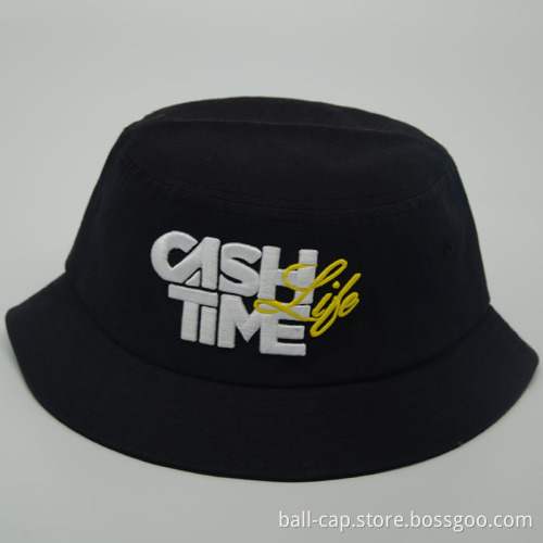 Hot!!!!!!Black Bucker Cap 3D Embroidery Bucker Caps